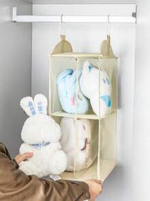 1 Piece Foldable, Detachable 2/3/4 Compartment Bag Hanging Handbag Storage Container Transparent Wallet Bag Storage Rack Wardrobe Closet Saves Space Living Room Bedroom Storage System, Suitable For Storing Various Items Such As Clothes, Bags, Dolls, Shoes, Etc. Clothing Organizer Decoration Holiday Decoration Room Decoration Home Decoration Bedroom Decoration Bedroom, Organizer, Home Storage - Multicolor - View 5