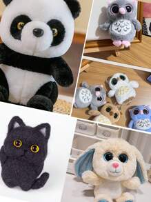 10pcs Of Doll Shining Eyes, 12-26mm Black Plastic Swinging Activity Eyes With Washers - Perfect For Teddy Bears, Puppets And DIY Crafts, Colorful Needle Eye