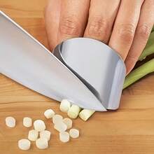 Stainless Steel Finger Protector Double Fit Protection Shield 2 Fingers Slicing Cutting Chopping Vegetables Fruit Meat - 不銹鋼 - 查看 2