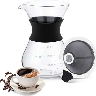 Cafeteira de Vidro Com Filtro De Café Pote Por Gotejamento Manual De Vidro Resistente Ao Calor