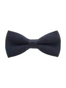 Corbatín sólido de doble capa con estilo para hombre, perfecto para novio, boda, fiesta, cóctel, banquete, atuendo de negocios y vestimenta formal (Negro) Navidad informal