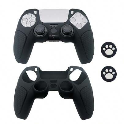 1 Set Controller Protective Case + 2 Joystick Caps, Non-Slip Textured Design, Anti-Slip, Anti-Sweat, Anti-Scratch, Enhances Gameplay Experience