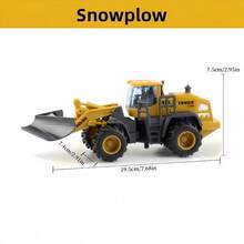 Inertia Powered Construction Vehicles Children's Toy Cars - Excavator, Bulldozer, Snow Plow, Compactor, Forklift Truck. No Batteries Required, Great Gift For Birthday, Christmas, Halloween,Back To School - Multicolor - View 5