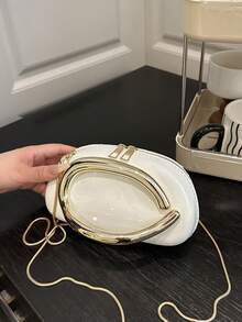 棕色 PU 皮革手拿包 - 情人节的理想之选，舒适时尚，时尚手提包，个性化礼品之选，2025 年配饰，适合所有场合的时尚风格，价格实惠，尽享奢华体验 - 白色 - 查看 4