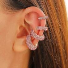 6 chiếc khuyên tai 6 màu tinh tế / 4 chiếc khuyên tai nhiều kích cỡ, phù hợp cho phụ nữ thanh lịch và sành điệu (Có thể điều chỉnh độ mở) - Nhiều màu - Xem 6