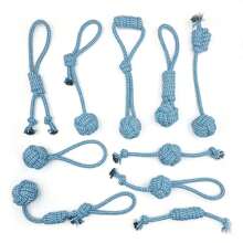 Juguetes de cuerda pequeños adecuados para perros pequeños, juego de juguetes de cuerda interactivos para mascotas, incluye beneficios de entrenamiento divertido y limpieza dental, juguetes de cuerda resistentes para masticadores agresivos, kit de juguetes de cuerda dental resistente para perros medianos, juego de 10 juguetes de masticación y tirones indestructibles para cachorros en etapa de dentición