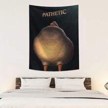 1pc Abstract Duck Print Tapestry, Polyester Wall Hanging Decor For Living Room, Bedroom, Office, Party Decoration, Rectangular Kitchen Wall Hanging With Drapes, Includes 3 Wall Nails And 2 Clips