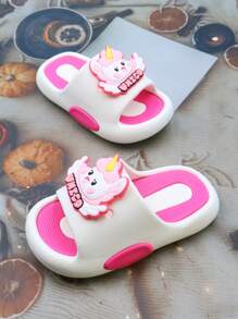 Kids Fashion Slippers, Soft Bottom Non-Slip Cute Cartoon Unicorn Design Children Sandals, Big Kids Indoor/Outdoor Wear Slides