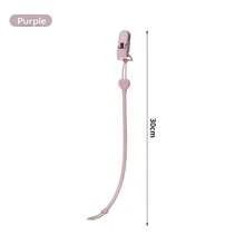 4件/1件心形牙胶防掉链，婴儿奶嘴链，出牙棒硅胶防丢绳。夹式硅胶防掉链