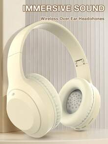 GENAI Wireless Over-Ear Headphones,With Microphone, HiFi Stereo Foldable Lightweight Headset, Volume Control Stereo 3.5mm Wire Headset For Deep Bass For Home Office Cellphone PC Ect. - Multicolor - View 2