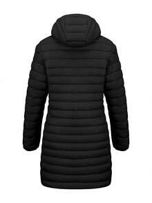 Giolshon Women's Casual Hooded Down Jacket With Pockets, Lightweight And Warm, Suitable For Daily Wear - Black - View 6
