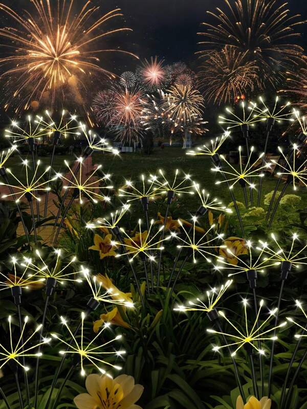2 Stück/1 Stück Solar betriebene Gartenbeleuchtung, moderne dekorative Glühwürmchenlichter für Rasen, Terrasse, Garten, Villa, Outdoor-Party, Wegbeleuchtung, Landschaftsbeleuchtung, Gartenzubehör