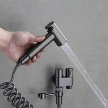 一套不锈钢手持式高压冲洗器，78英寸马桶软管，女性私处卫生清洁器，双模式壁挂式可调节浴室配件浴室工具