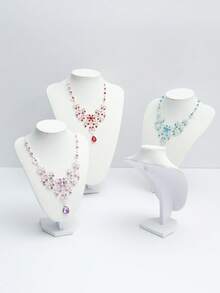 1个黑色项链展示架珠宝颈部模特项链展示架胸像架珠宝展示柜返校季、房间装饰 - 黑色 - 查看 10