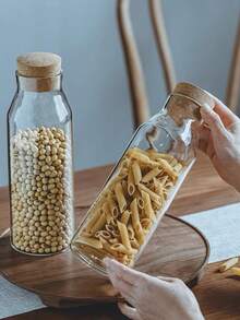 Glass Bottle For Decoration With Cork Lid 600ml-900ml-1200ml - M-900ml - View 2