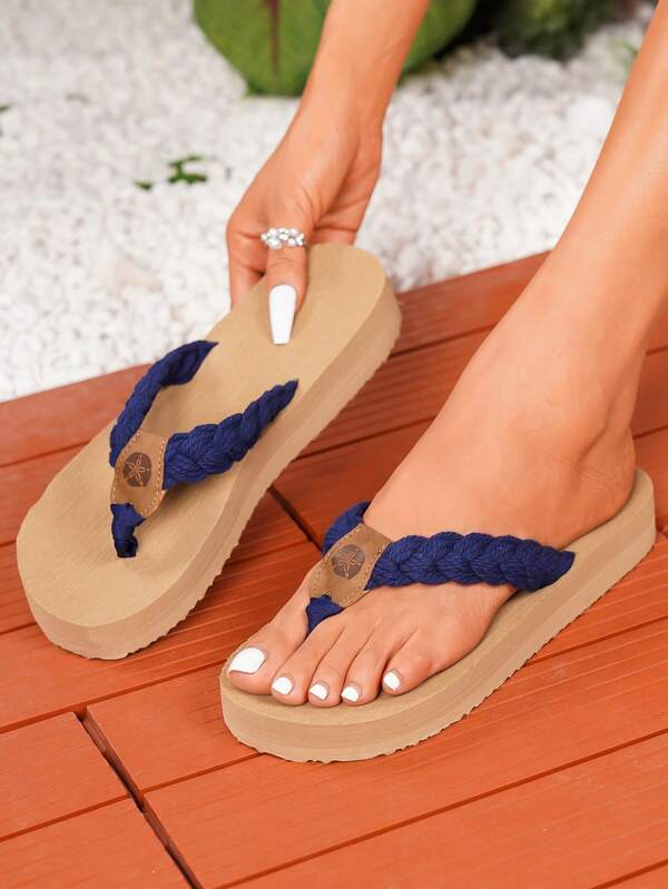 New Women's Fashion Summer Flip Flops, Lightweight & Comfortable Ladies Beach Sandals, Cute Women Shoes