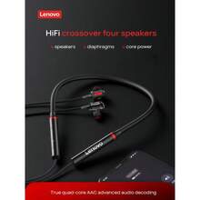 Lenovo Tai nghe Bluetooth không dây HE05pro, thời lượng pin cực dài, tính di động từ tính, móc tai thích ứng, tương thích với nhiều thiết bị, thân thiện với da và mềm mại khi đeo, chất lượng âm thanh độ nét cao, sự lựa chọn toàn diện cho thể thao và đi làm - màu đen - Xem 2