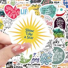 60 Sheets Per Pack. Positive Energy Inspirational Phrase Copywriting Graffiti Stickers Can Be Decorated On Scrapbooks, Phone Cases, Diaries, Laptops, Bumpers, Skateboards, Water Bottles, Etc. DIY Personalized Stickers Are The Perfect Gift., School Supplies,Back To School