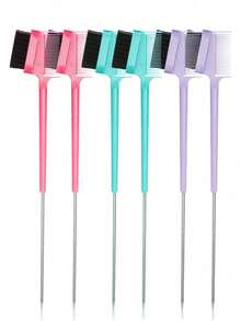 1/6 件尖尾边缘控制刷梳双面发刷适用于美发沙龙专业刷子工具染发刷，边缘控制刷 1 件发刷/发梳，发刷，梳子，美发工具，理发沙龙美发产品和配件，美容旅行必需品，返校，旅行度假必需品，女士发饰 - 彩色 - 查看 10