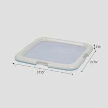 Pet Storage, White Puppy Pee Pad Holder For Dog Potty Training, Holds Pads 23" L X 22.75" W X 1.37" H, Blue