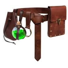 5 PCS Belt Pouch Waist Bag Retro Medieval Viking Leather Belt Magic Potion Bottle Renaissance Halloween Cosplay Costume Sets - A - View 11