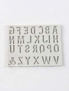 1 paquete de moldes de silicona 3D en relieve con letras del abecedario de la A a la Z, moldes de silicona para fondant, para decorar pasteles de cumpleaños, caramelos, chocolate y proyectos de manualidades DIY - Multicolor - Ver 9