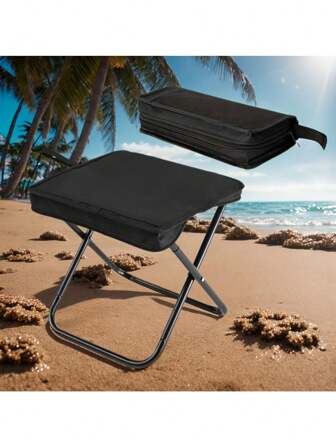1pc Portable Folding Pencil Stool, Carrying Capacity Up To 150kg, Suitable For Outdoor Picnic, Small Folding Stool, Can Be Used For Camping And Fishing Folding Beach Chair, Camping