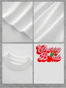 1pcs Cherry Bomb Printed Men's Tank Top Summer Casual Tank Top 100% Pure Cotton Ideal Choice For Summer Vacation And Daily Wear - White - View 5