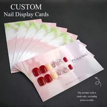 40/80/160/240pcs Customized Nail Display Cards/Nail Art Storage Cards/Nail Sample Photography Cards, 9x11cm, Suitable For Short And Long Nails, Square Cardboard, Super White Card/Faux Pearl Card Available, Printable Logo, Ins Style, High-End, Textured, Fashionable, Exquisite, Influencer Favorite, Nail Art Placement Photography Display, Nail Art Packaging Tools, Nail Art Decoration, Universal Display Cards,Back To School,School Supplies