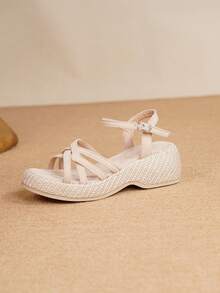 Damen Minimalistische Ankle Band Espadrille Schuhe, bohemischer Urlaubsstrand mit Kunstleder Metallschnalle, roter Veloursleder, Jutesohlé, geeignet für Strand, Hochzeit, Urlaub, Party, Innen- und Außenbereich, ganzjährig - Aprikosenfarben - Übersicht 8