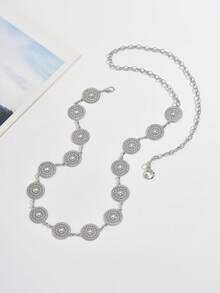 1款高端金属圆链腰链腰饰百搭裙子西装腰链适合日常聚会聚会送礼