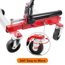 Mochalight Car Wheel Dolly Jack Set Of 2, Hydraulic 1500-Lbs Car Skates, Vehicle Positioning Jack, Heavy Duty Rollers With Foot Pedal For Tire Auto Repair Moving