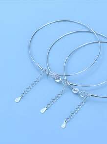 1pc Minimalist Sterling Silver Adjustable Jewelry Making For DIY Bangle Jewelry Making