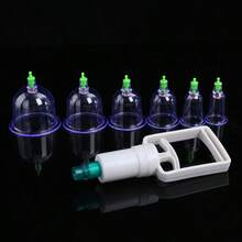 7pcs Set Vacuum Suction Cup Set: Suction Gun, Suction Cup, Back Massage Can, Traditional Chinese Cupping Can - Non-Alcoholic, No Battery
