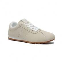 Women's Lightweight Casual Sneakers With Lace-Up Design – Ideal For Walking, Daily Wear And Sporty Outfits - Beige - View 1