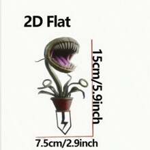2D Whimsical Carnivorous Plant Garden Sign - Acrylic Outdoor Decor For Indoor Potted Plants, Bonsai, Yard And Lawn - Adorable Pitcher Plant Design, Perfect For Home And Garden Decor, Birthday, Garden Decor With Intricate Detailing