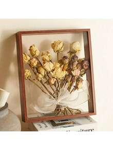 1 Peça Moldura Transparente para Flores - Suporte Acrílico Dupla Face para Exibir Flores Secas DIY, Quadros de Fragrância Artesanal, Disponível em Vários Tamanhos - Decoração Doméstica para Dia dos Namorados, Casamento, Natal - Caixa de Presente Floral para Feriados - Decoração Artística Romântica para Quarto e Sala de Estar - Decoração de Parede para Escritório/Cultural - Lembranças de Ação de Graças/Páscoa - Oco de dupla face - Visão 2