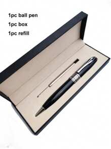 Novo Desenho de Luxo Caneta de Escritório de Metal Preta, Caneta de Esfera Metálica para Assinatura, Caneta Metálica como Presente de Negócios e de Volta às Aulas