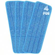4PCS Replacement Microfiber Pad - Thick - Universal Commercial 12-13 Inch Mop Head- Heavy Duty - Wet & Dry Commercial Cleaning Refills Reusable Mop Refills Fit For Most Microfiber Flat Mop System