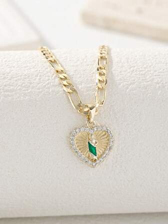 1pc Heart Priest Pendant Necklace Set, Suitable For Women Wear In Various Occasions, Suitable For Summer, Beach, Easter Gift, Self-Wearing