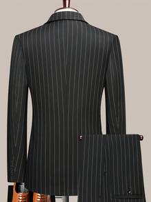 Últimos negocios - Vestimenta de noche Negocios - Formal Negocios Negocios - Negocios Desplazamientos urbanos Rayado Primavera/Verano Ajuste regular Doble botón Formal y de noche Salida nocturna Año nuevo - Rayas negras - Ver 2