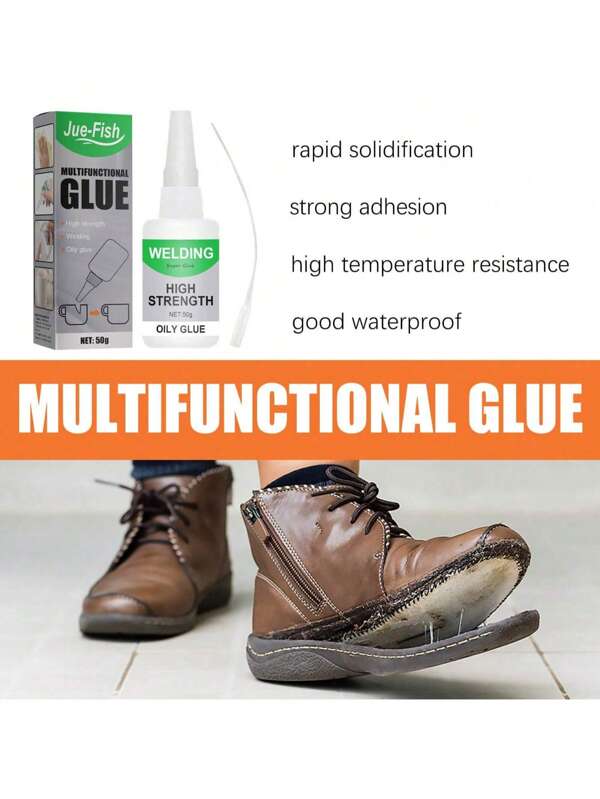 Jue-Fisch multifunktionaler Klebstoff für Schuhe, Holz, Glas, Keramik, spezieller transparenter schnelltrocknender Klebstoff, wasserdichter Universalklebstoff