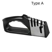 Affilacoltelli 4 in 1, Lame premium originali lucidate, Miglior affilacoltelli da cucina funziona davvero per coltelli in ceramica e acciaio, forbici. Utensile per affilare coltelli da cucina e forbici, Fessura fine per l'affilatura quotidiana e anche per la fase di preparazione della mola dei coltelli, Fessura per la molatura precisa per una molatura e lucidatura meticolosa