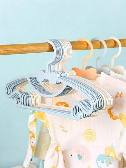 20 piezas/10 piezas Perchas duraderas para ropa de bebé - Antideslizantes, Estantes de secado ahorradores de espacio, Fácil organización - Adecuado para dormitorio, armario, guardarropa, baño y dormitorio (Estilo aleatorio)