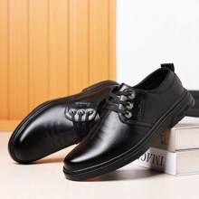 Men's Business Casual Leather Shoes, Anti-Slip, Wear-Resistant, Breathable, Suitable For Formal Occasions And Weddings