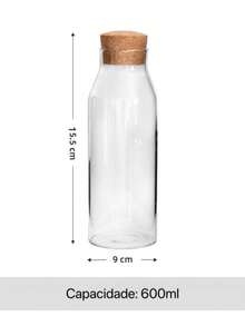 Glass Bottle For Decoration With Cork Lid 600ml-900ml-1200ml - P-600毫升 - 查看 7