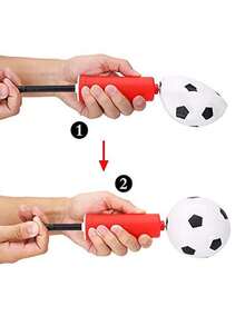 便携式充气可拆卸迷你儿童足球门，坚固的户外足球网设计，适合男孩在后院练习玩耍 - 包括玩具足球 - 彩色 - 查看 5