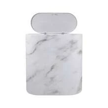 1Pc Plastic Marble Pattern Trash Can Small Garbage Bin With Lid , Plastic Trash Can With Lid, Push-Type Lid Trash Can Compost Bucket, Bathroom Bin,Bathroom Accessaries,Kitchen Bin Large,Bin Kitchen,Food Waste Bin,Kitchen Bin,Suitable For Kitchen, Bathroom, Office, Living Room, Dormitory, Household Items And Home Decoration, Christmas Decoration Christmas Gifts-White,Kitchen Decor - Multicolor - View 10
