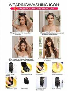 Peruca Multicamadas de 24 Polegadas com Degrade Dourado para Mulheres, com Franja para Penteado em Alta Temperatura e Fivela de Cauda, Adequada para Viagens Diárias e Presentes em Feriados
