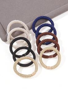 10pcs Colorful Thick Elastic Hair Ties, High Ponytail, Non-Damaging Hair Accessories,Hair Accessory,Hair Accessories,Hair Accessories For Women,Fall,Travel,Hair Tools,Accessories Women,Hair Stuff,Curly Hair,Scrunchies,Scrunchies Hair,Curly Hair Accessories,Gifts,Travel,Gifts For Women,Hair Stuff,Stocking Stuffers
